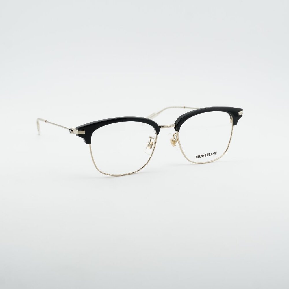 Montblanc MB0141OK 002 Eyeglasses Gold/Black 53mm Square Frame